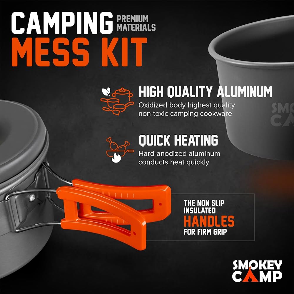 Amazon.com : 11 Pcs Smokey Camp Backpacking Cooking Set with